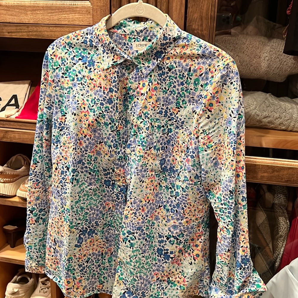 JCrew blouse floral